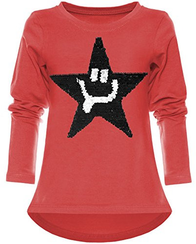 BEZLIT Mädchen Pullover Sweatshirt Wende Pailletten 21897 Rot 104