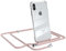 EAZY CASE Handykette kompatibel mit iPhone X/XS Handyhülle mit Umhängeband, Handykordel mit Schutzhülle, Silikonhülle, Hülle mit Band, Stylische Kette mit Hülle für Smartphone, Rosé-Gold