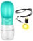 AcserGery Hunde Wasserflasche, 350ml BPA Hund Trinkflasche mit Senden Pfeife und Hundetrainer (Blau)