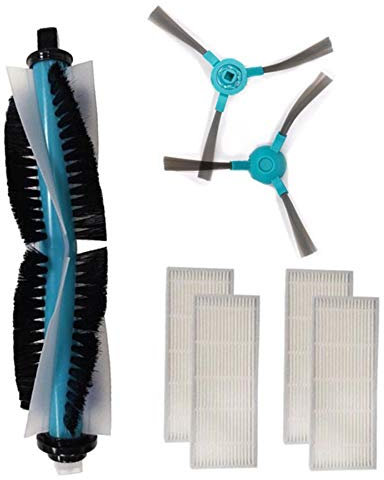WOVELOT Robot Aspirador Filtro Cepillo Principal Cepillos Laterales Fregona para Conga 1390 1290 Serie Aspirador Robótico Partes Accesorios