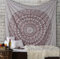 RAJRANG BRINGING RAJASTHAN TO YOU Mandala Wandbehang Wandteppich Dekorative Strandtuch Hippie Wandteppich Elefant werfen Wandteppich 228 x 213 cm Kastanienbraun