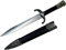 VIKING GEAR GoT Sword - John Snow Longclaw Schwert - Dekoration Dolch - Messer mit Scheide, schwarz weiß