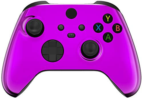 eXtremeRate Coque Chromé pour Xbox Séries X/S, Coque Shell Avant de Remplacement pour Xbox Séries X/S Manette, Chromé Violet