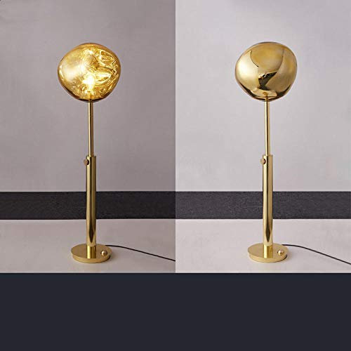 Postmoderne kreative Lava Stehlampe versenkbare Schlafzimmer Tischlampe Wohnzimmer Dekoration-Mit warmem Licht_Goldene Stehlampe
