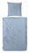 Beddress - Luxus-Satin-Bettwäsche, Uni Rauchblau, 155x220 + 80x80 cm, 100% Baumwolle, OekoTex