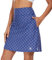 M MOTEEPI Tennisrock Damen 20'' Knielang Rock Mit Hose Drunter Damen Hohe Taille Hosenrock Skort Skirt for Women Golfrock Sportrock Midi Rock Damen Sommer Mit Taschen Innenshorts Blau kariert M