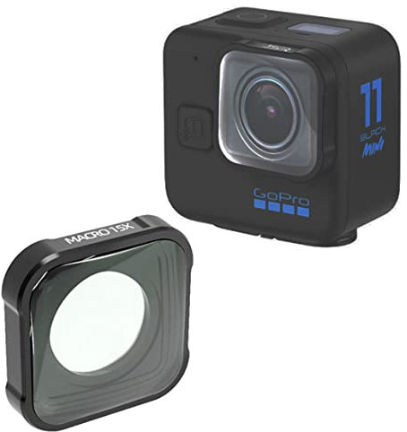 Honbobo Filter UV CPL ND Night Star 15x Makro-Objektiv Objektiv-Filter Objektivschutz Zubehör kompatibel mit GoPro Hero 11 Black Mini/11/10/9 (15X Macro Lens)