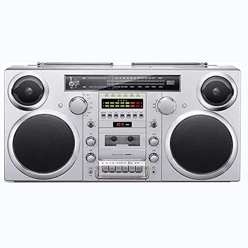 Retro CD Player, Cassette Boombox, With Bluetooth 5.0, AM/FM Radio, SD Slots - Enjoy Your Music Anywhere With Aux In, Headphone Jack, And USB/SD Conversion