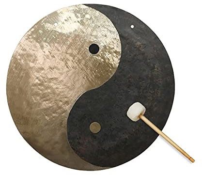 SciAza gong klingel Percussion Instrumente klangschalen 60–120 cm Gong Gong Musikinstrument, handgefertigt, Yoga, Meditation, Taiji, Windgong(Color:65cm,Size:)