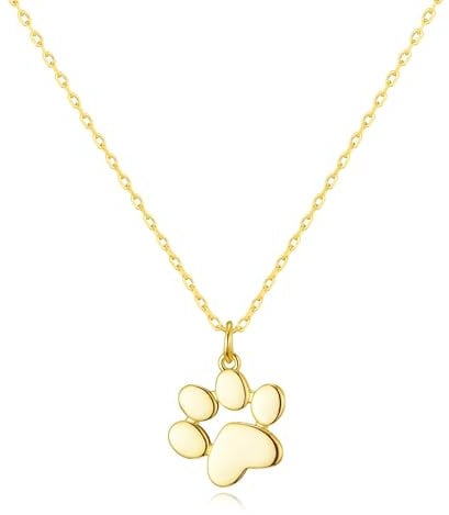 Philip Jones Gold Plated Dog Paw Necklace