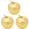 Ekakashop 3 Stück Goldene Äpfel,Goldene Äpfel Deko,Künstliche Goldene Frucht Crafts Künstliche Früchte Deko Goldäpfel für Heimtextilien Weihnachtsdekor,Goldene Dekoapfel