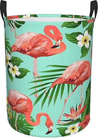 Panier à linge flamant rose et palmier, panier à linge, panier de rangement pliable, paniers à vêtements, panier pour la maison, le bureau, le dortoir