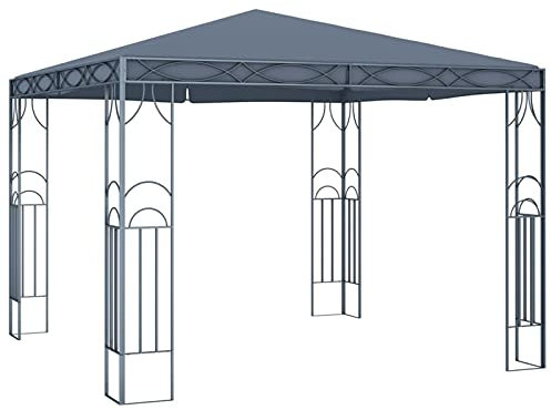 BaraSh Pavillon 300 x 300 cm Anthrazit Grillpavillon Balkon üBerdachung Pop Up Zelt AußEnzelte