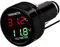 CGEAMDY Auto-Digital-Voltmeter-Thermometer Dc 12v, 2 in 1 Temperatur Tester Spannung Monitor Meter Zigarettenanzünder Mit Lcd-Digitalanzeige(rot und grün)