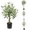 Künstlicher Olivenbaum, große künstliche Pflanzen für drinnen und draußen, geeignet für Zuhause, Büro, Wohnzimmer, Boden, Bonsai-Dekoration (C-120 cm)