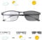 MIRYEA Photochrome Bifokale Lesebrille Blaues Licht Blockierende Blaulichtfilter Computer Brille UV400-Schutz Sonnenbrillenleser Vollrand Sonnenbrille Outdoor Sonne Leser für Damen Herren Brillen 3.50