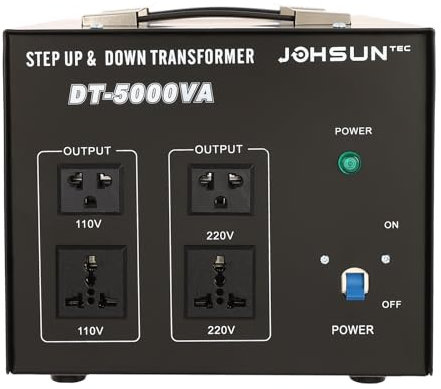 5000 Watt Transformator Stromwandler Voltage Converter 220V auf 110V Step Up and Down Voltage Regulator Converter Power Transformer 5000Watts 110V auf 220V Converter AC-AC 5000W DT-2000VA