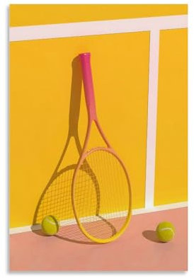 TSIDDKA Poster für Tennis, Wohnzimmer, Schlafzimmer, Dekoration, moderne ästhetische Wandkunst, Poster, Geschenk für Freunde, ungerahmt, 20 x 30 cm