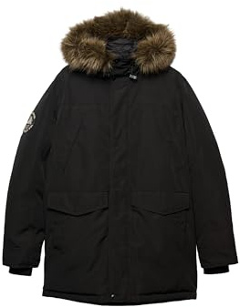 Superdry Herren Everest Parka mit Kunstfellbesatz