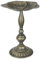 Jugendstil Vogeltränke mit Ständer aus Eisen in Bronze Romantische Gartendeko Vogelbad Höhe 34 cm