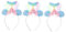 Gogogmee 3 Stk Meerjungfrau Stirnband Party-haarreifen Meerjungfrau Haarband Haarschmuck Für Regenbogen-haarband Blumenstirnbänder Glitzer-haarschmuck Hochzeitsdekoration Kranz Leder