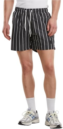Urban Classics Herren Badehose Stripe Swim Shorts, gestreifte Badeshorts mit Kordelzug für Herren, Größen S - 5XL