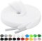 Handshop 2 pares de cordones planos para zapatillas 10mm ancho 20 colores, cordones anchos para zapatillas deportivas, zapatillas de skate Blanco 137 cm
