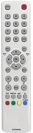 XINFUTE RC3000E03 pour télécommande TV TCL Thomson RC3000N02 F40S3804 RC3000E03
