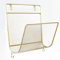 Bamberg 1 Piece Iron Book Rack Wall Mounted Bookshelf Wall Storage Shelves Office Simple Style Gold