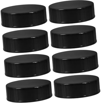 Homoyoyo 8pcs Bakelite Cover Screw Caps for Round Glass Bottles Bottle Caps Lids Poly Cone Seal Screw for Reusable
