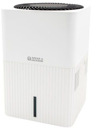 Spear & Jackson 3-in-1 Humidifier with Cooling Fan & Aroma Diffuser/Digital Display, Programmable Humidistat, 4 Fan Speeds, 360° Humidification, 12hr Timer, Sleep Mode, Night Light 34895