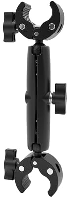 Double Super Clamp Mount Umbrella Holder with 360° Magic Arm, Heavy Duty Camera & Pole Clamp for Photography Light Stand, Monitor Bracket, Chair, Reflector & Crossbar Mount, 10