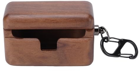 Plyisty Holz-Ohrhörer-Etui aus Walnussholz, Schutzhülle für BYRD -Kopfhörer mit Weichem Mikrofaser-Innenfutter, Reservierter Ladeanschluss