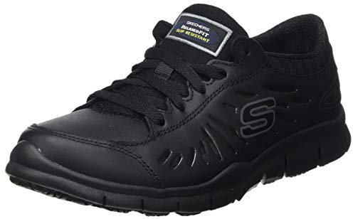 Skechers Eldred, Zapatos de Trabajo Mujer, Black, 39 EU