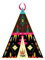 Aufkleber für Kinder, Deko Tipi, Ref. 127, Vinyl, Hauteur 25 cm