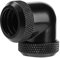 Richer-R G1 / 4 Gewinde Adapter, 14mm OD Messing Gewinde 90 Grad Ellenbogen Wasserkühlung Fitting Adapter,Haltbar Rohrverbinder Wasser Flüssigkeitskühlung für PC Wasserkühlung(Black)