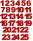 Miniblings Adventskalender Zahlen 24 25 Bügelbilder 30mm Flock Patch Bügelbild I Kinder Bügelflicken Patches zum Aufbügeln - Flockfolie - Applikation Nähen, Farbe:schwarz