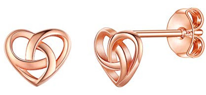 ChicSilver Damen ohrstecker rosegold Keltischer Knoten Freundschafts Ohrringe als Geschenke