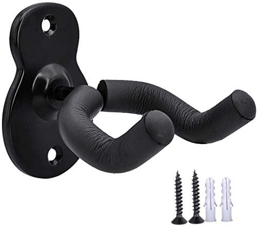 Sound harbor Metall Wandhalterung für Gitarre, Akustikgitarre, E-Bass, Wandmontage, schwarz