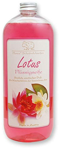 Florex Flüssigseife mit Schafmilch Lotus sinnlich exotischer Duft 1 Liter Flasche Nachfüller