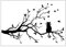 PiniceCore Chat Noir sur Branche d'arbre PVC Mur Autocollant Accueil Salon Salle de Fond Chambre Amovible Art Decal Sticker DIY Décoration Murale