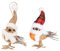 SHATCHI 13cm Robin Christmas Tabletop Centrepiece Decorations Showpieces Home Art & Craft Xmas Party Window Décor
