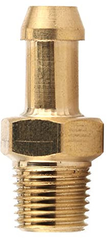 Raccordo del Tubo in Ottone, Adattatore Turbocompressore Alloggiamento del Compressore Raccordo del Raccordo del Tubo del Capezzolo di Spinta in Ottone Connettore 1 / 8in 27 NPT Oro