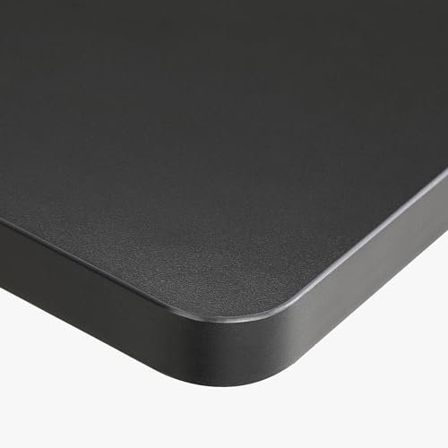 ALLDREI Tischplatte 180 x 80 cm, 2,5 cm Schreibtischplatte stark, Perfekt für höhenverstellbare Schreibtische, Esstisch, Tischplatte aus MDF-Material (Schwarz)