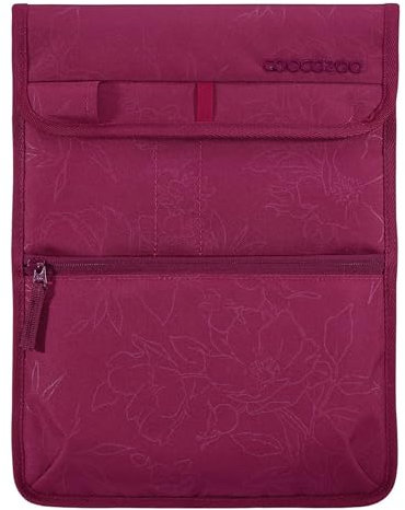 coocazoo Tablet-/Laptoptasche, Berry, für Laptop/Notebook/Tablet bis 13,3 Zoll, Größe M, kompakt, Rundumschutz, Reißverschluss & Tragegriff, Stiftehalterung, Organizerfächer, wasserabweisend
