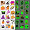 Leesgel Tatuaggi Fluorescenti per Bambini - 204 Fogli Individuali per Halloween e Decorazioni - Stickers e Gadget per Festa di Compleanno - Accessori Party