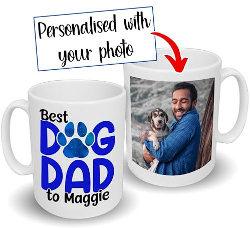 Spoilt Rotten Pets Best Dog Dad Personalised Photo Mug - Dad, Father's Day, Daddy Birthday Mug - Custom Printed Father