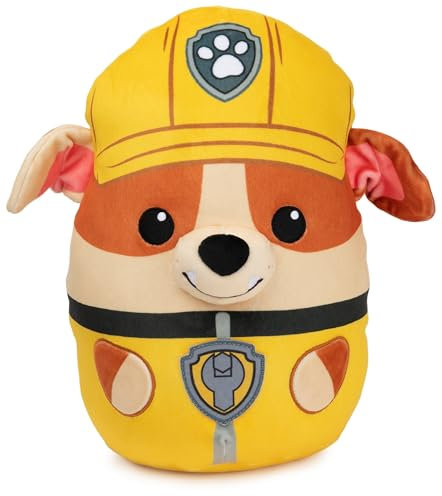 GUND PAW Patrol Trend Squishy Rubble, 30 cm - hochwertiges Plüschtier und Kuschelkissen in einem, Geschenk für Kinder ab 1 Jahr