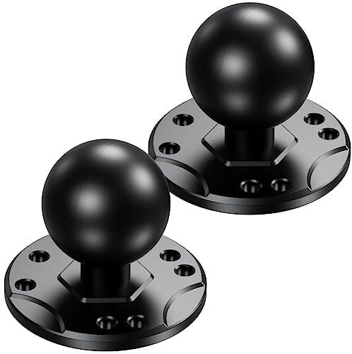 BRCOVAN 2 pezzi, base per montaggio a sfera da 1,5 '' con piastra rotonda in lega di alluminio AMPS, compatibile con supporti RAM Dimensioni C 1,5 pollici sfera doppia presa braccio