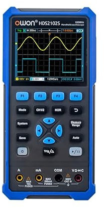 OWON HDS272 2CH Handheld Digital Oscilloscope Portable Multimeter True RMS 70MHz USB Type C 3.5inch 8 bits Tools